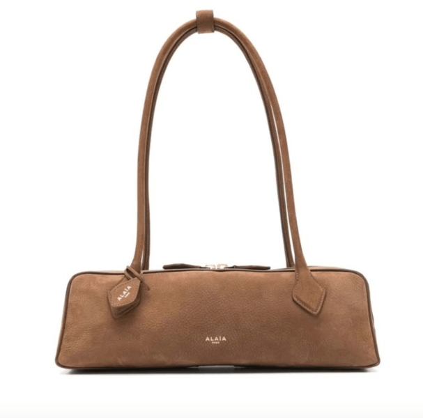  Alaïa Brown Medium Le Teckel Shoulder Bag in Suede