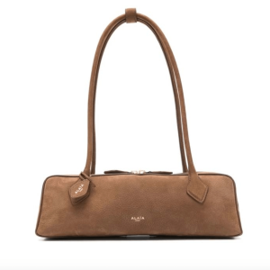 Alaïa Brown Medium Le Teckel Shoulder Bag in Suede