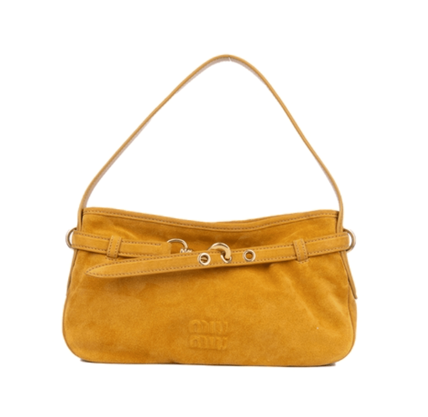Miu Miu Suede Pouch Shoulder Bag