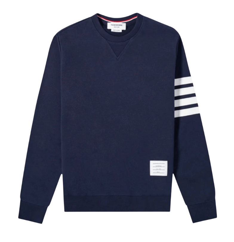 Thom Browne Engineered 4-Bar Sweatshirt Navy