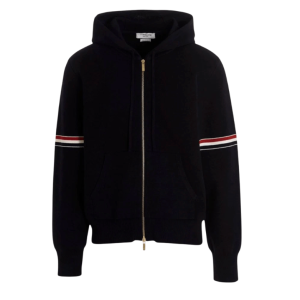 Thom Brown Cotton Milano Armband Hoodie Navy