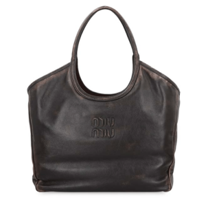 Miu Miu Leather Tote Bag Sand Coffee