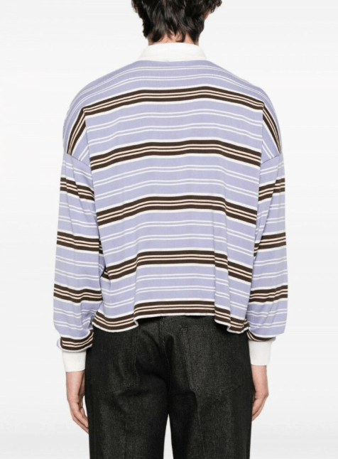 Celine Striped polo collar knitwear