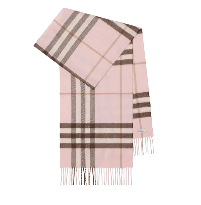 Checked cashmere scarf
