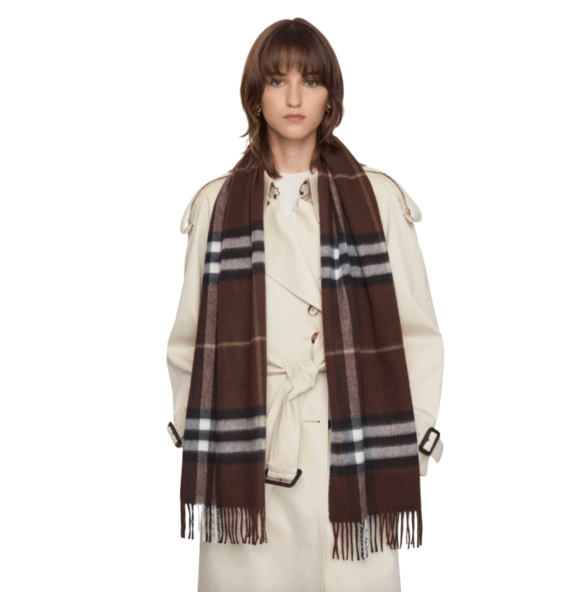 Checked cashmere scarf 81126381