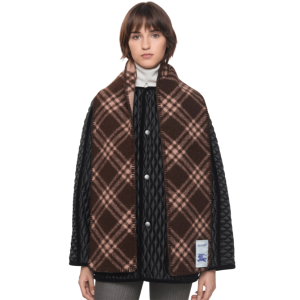 Slim checked wool scarf