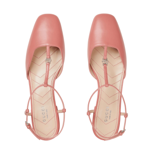 (W) Gucci Double G Ballet Flat Pink Leather