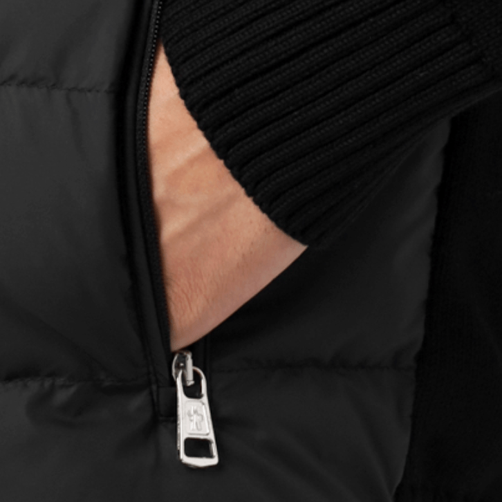 Moncler Padded Zip Up Cotton Cardigan Black - 25FW