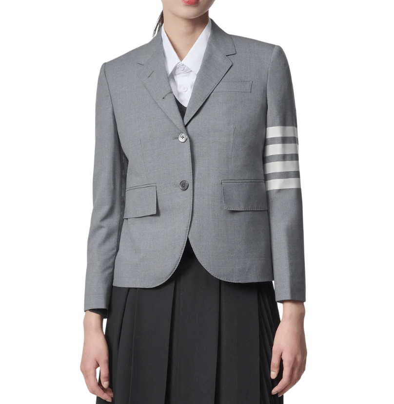 4 Bar Wool Jacket - Grey