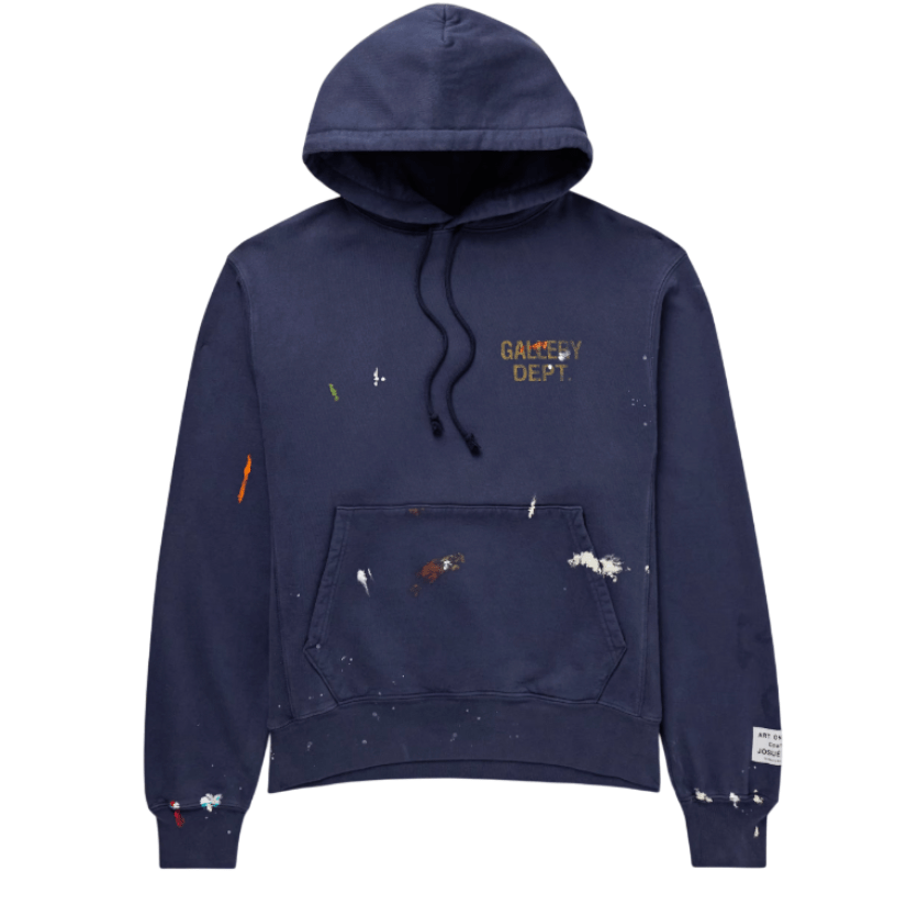 GALLERY DEPT. Logo-Print Paint-Splattered Hoodie