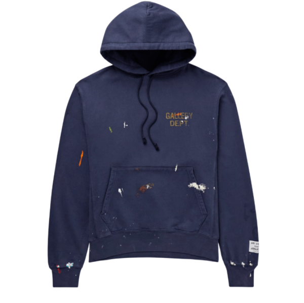 GALLERY DEPT. Logo-Print Paint-Splattered Hoodie