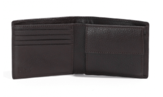 HIRESH S.II Leather Bifold Wallet Brown