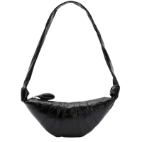 Lemaire Small Croissant Bag Coated Cotton Black