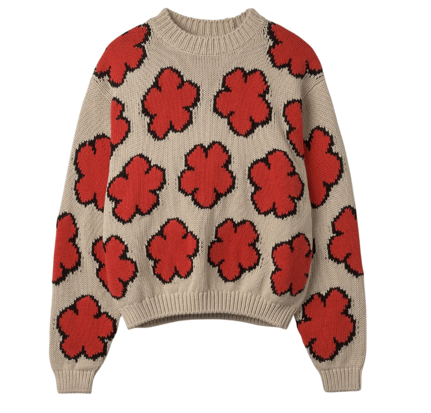 KENZO BOCKE Flower Knitwear - Ecru 
