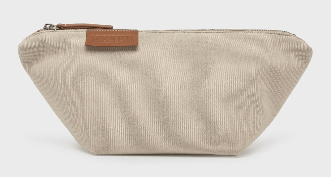 Hereu Alqueria Leather-Trimmed Straw Tote Bag Beige Tan