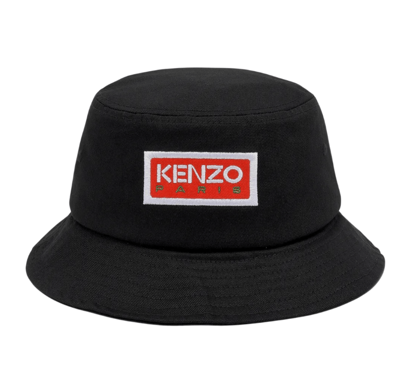 Kenzo Embroidery logo bucket hat - Black