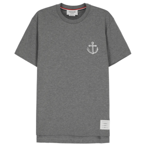 Thom Browne Anchor Midweight Jersey T-Shirt Grey