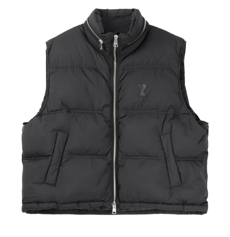 Heart Logo Padded Vest - Black