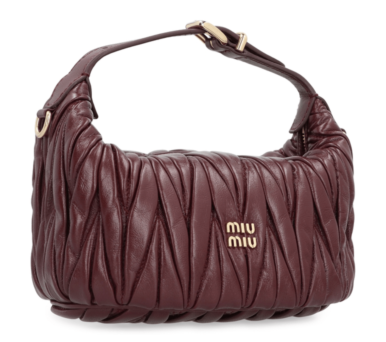 Matelassé Nappa Leather Logo Shoulder Bag