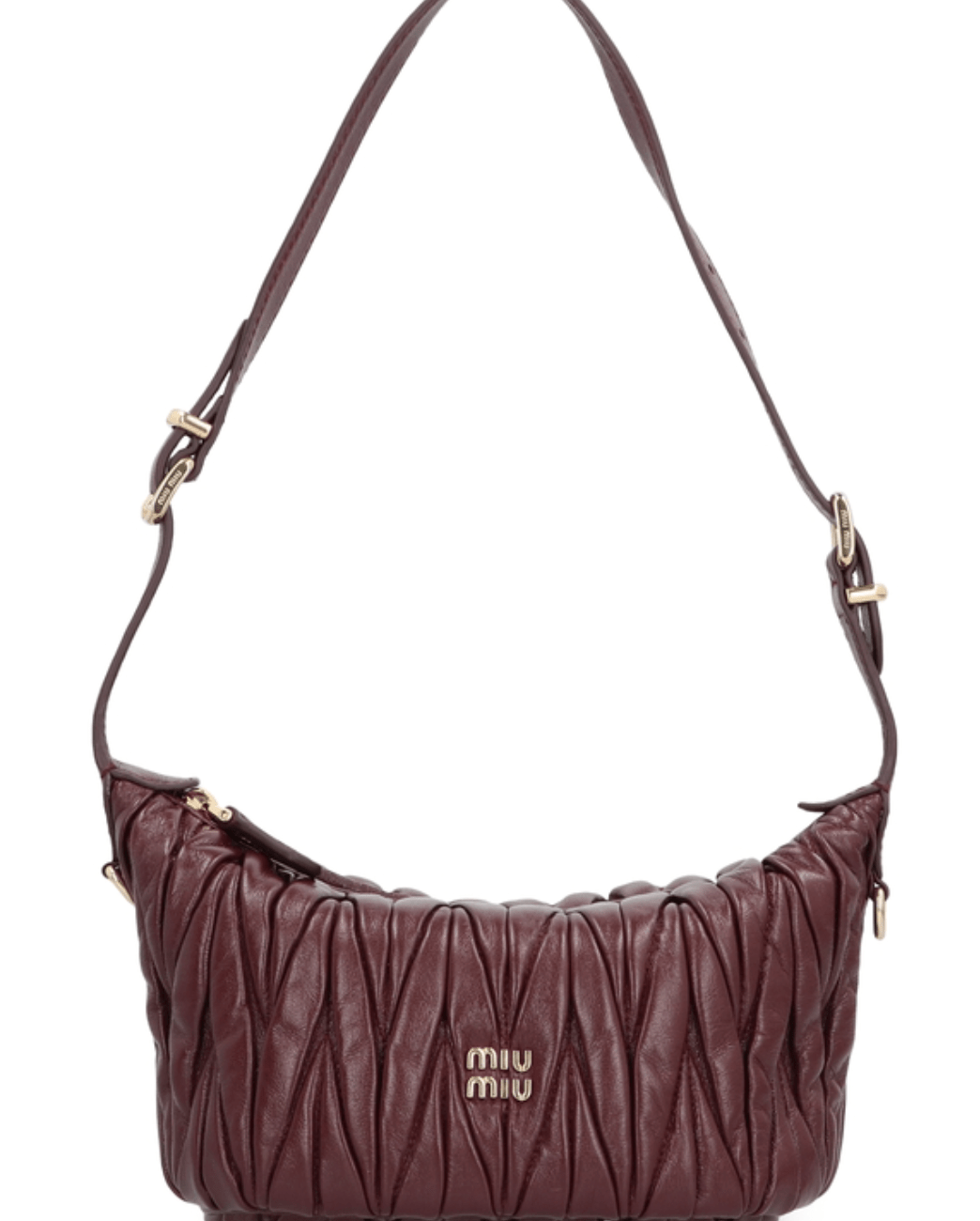 Matelassé Nappa Leather Logo Shoulder Bag
