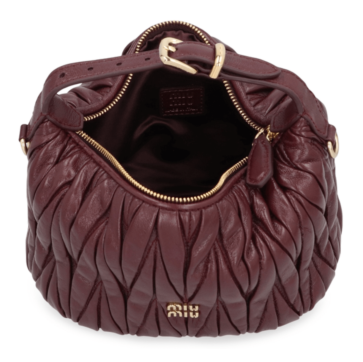 Matelassé Nappa Leather Logo Shoulder Bag