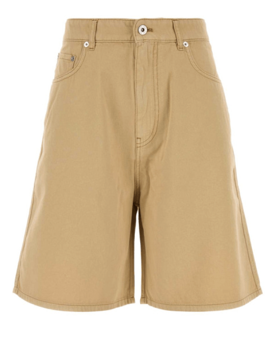 Beige Light Denim Bermudas