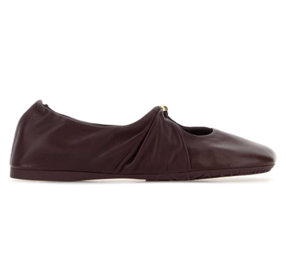 Pebble Soft ballerina in nappa lambskin  Burgundy