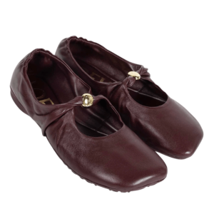Pebble Soft ballerina in nappa lambskin  Burgundy