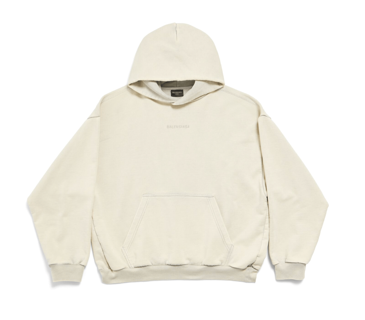 New Balenciaga Back Hoodie Medium Fit in Light Grey