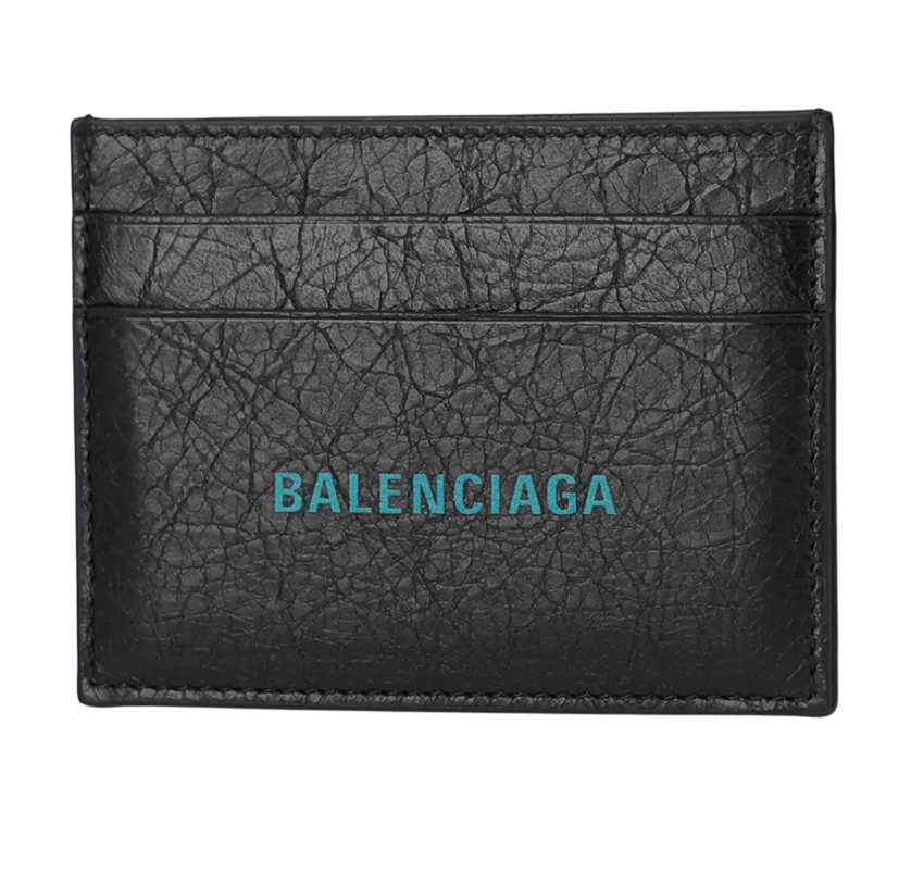 Balenciaga Cash Card Holder Black Sky Blue