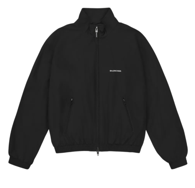 Balenciaga Jacket With Logo in Black