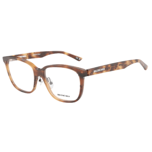 Balenciaga Rectangular Square Eyeglasses Havana BB0078O008