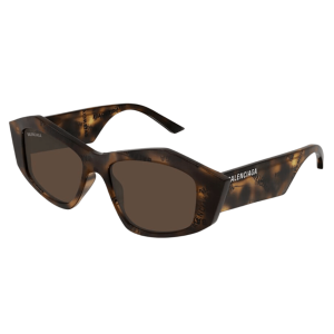 (W) Balenciaga Square Acetate Sunglasses Havana Brown