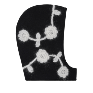 Black Flower Balaclava Black
