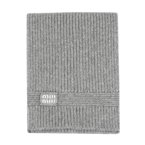 Miu Miu Wool Cashmere Scarf Grey