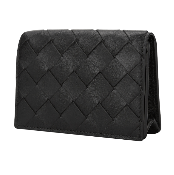 Bottega Veneta Intrecciato Business Card Case Black