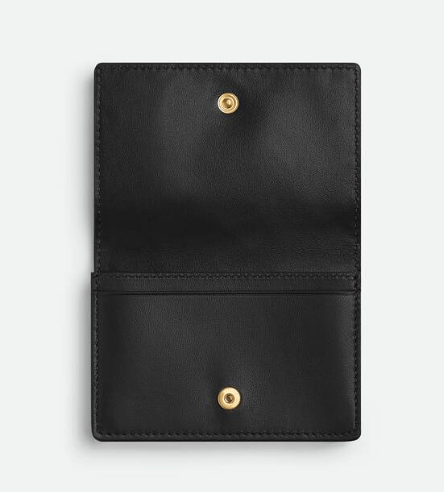 Bottega Veneta Intrecciato Business Card Case Black