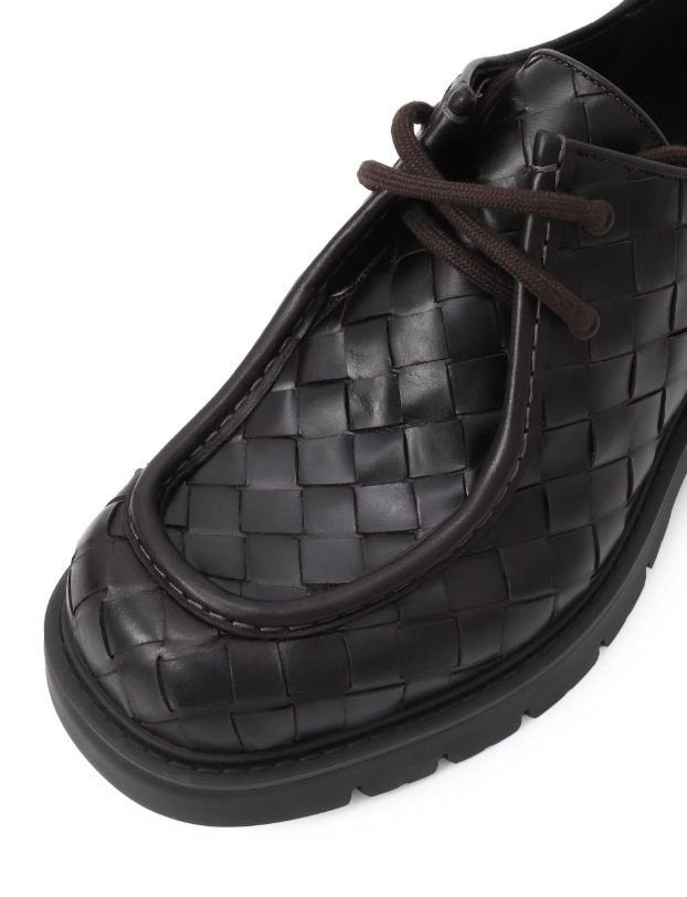 Bottega Veneta Intrecciato Leather Derby Shoes