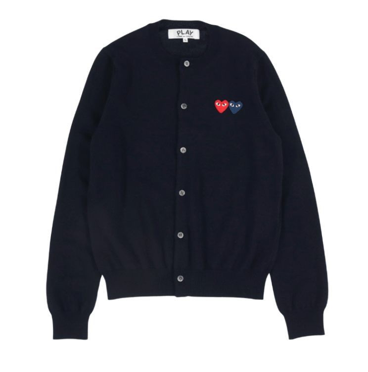 DOUBLE HEART WAPPEN CARDIGAN