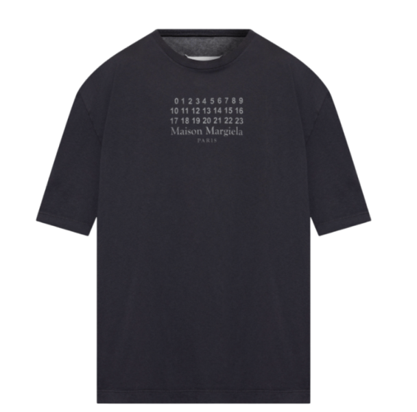 Black T-shirt with logo Maison Margiela