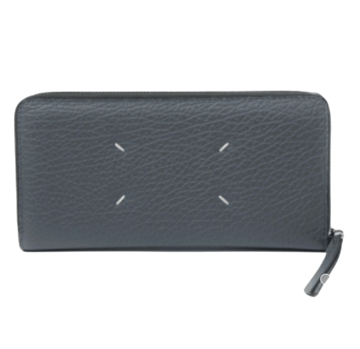 Maison Margiela Four Stitches Zip-Around Wallet Pebble Grey