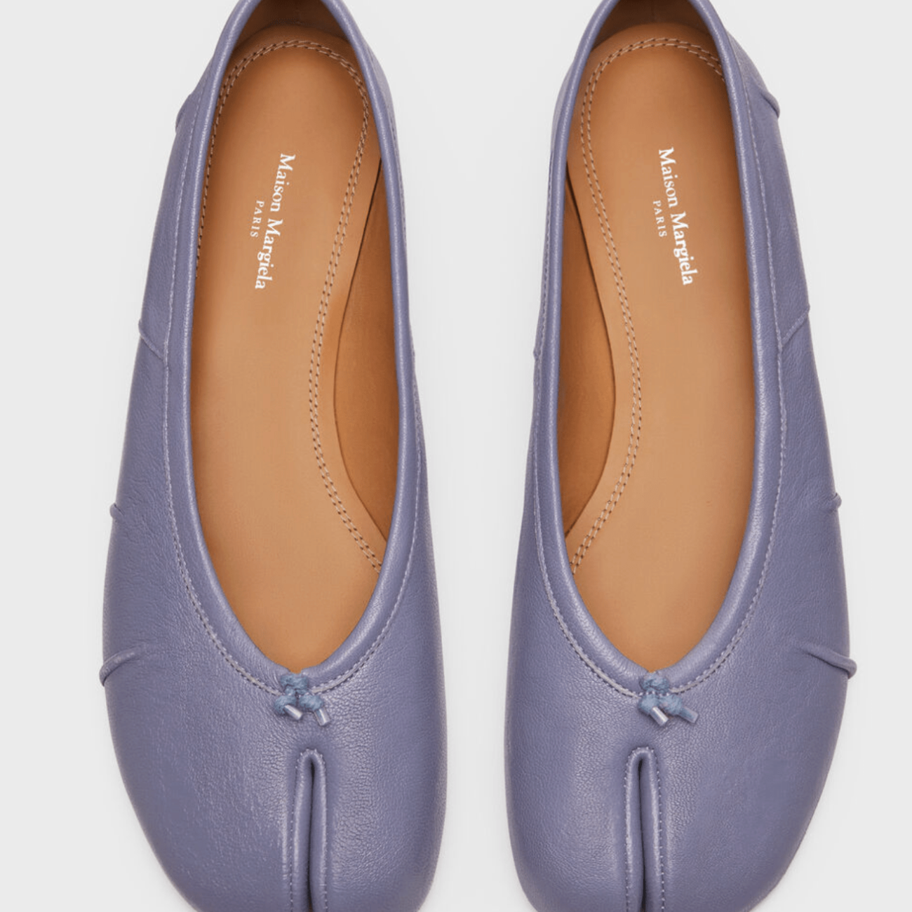 Blue Leather Tabi New Flats - Ballerinas