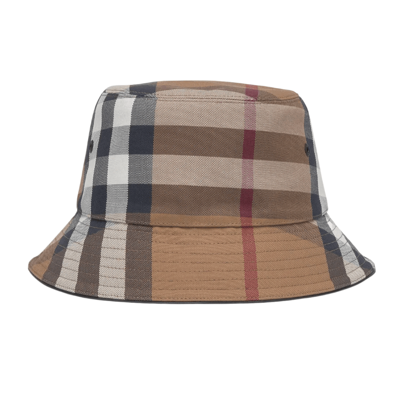 Burberry Check Cotton Canvas Bucket Hat 'Birch Brown'