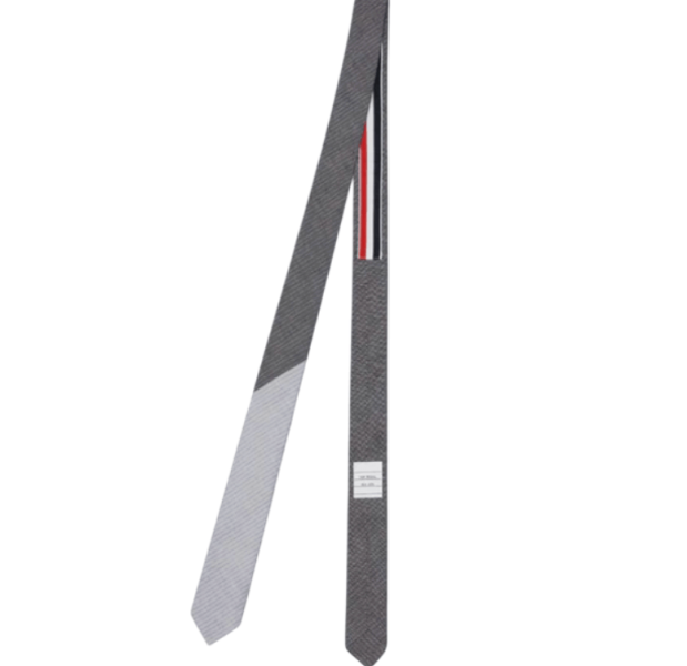 Tonal University Stripe Linen Cotton Tie