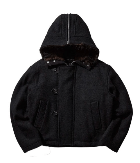 DULUTH JACKET Classic Black Stamped Wool 