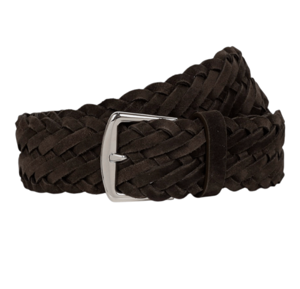Loro Piana - 4cm Woven Suede Belt - Brown Loro Piana