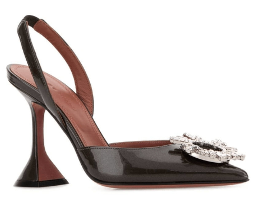 Chocolate leather Begum pumps