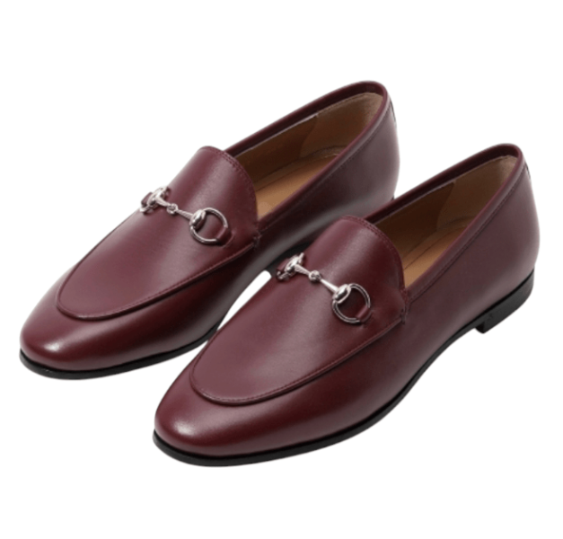 (W) Gucci Jordaan Loafer Rosso Ancora Leather