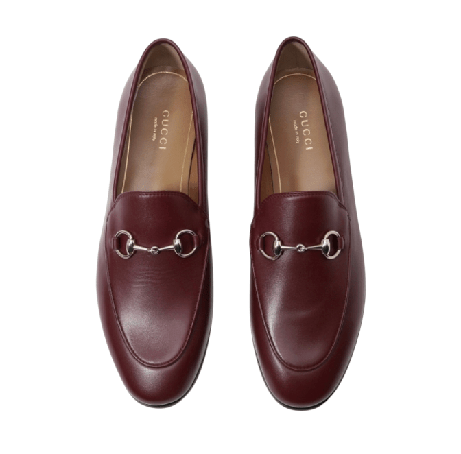 (W) Gucci Jordaan Loafer Rosso Ancora Leather