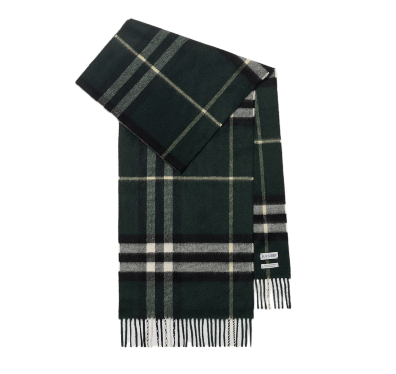 (W) Burberry Check Cashmere Scarf Anchor